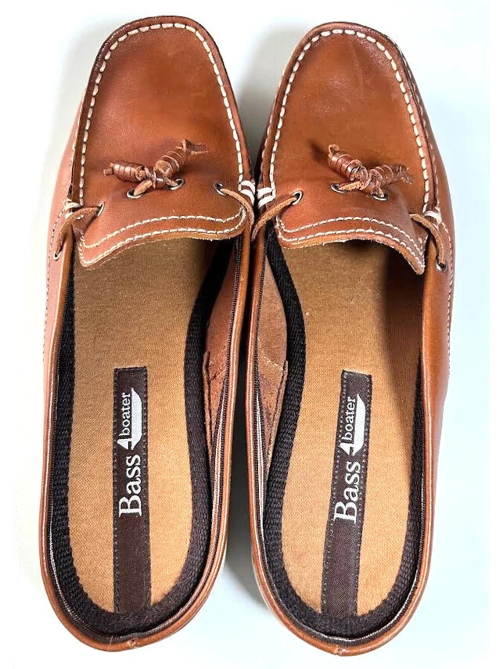 Women's Bass Boater Slip On Shoes-Size 8, Brown